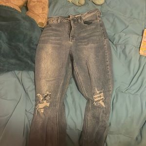 YMI(dreams authentic denim)SI-12 womens) Cute flare y2k jeans with rips